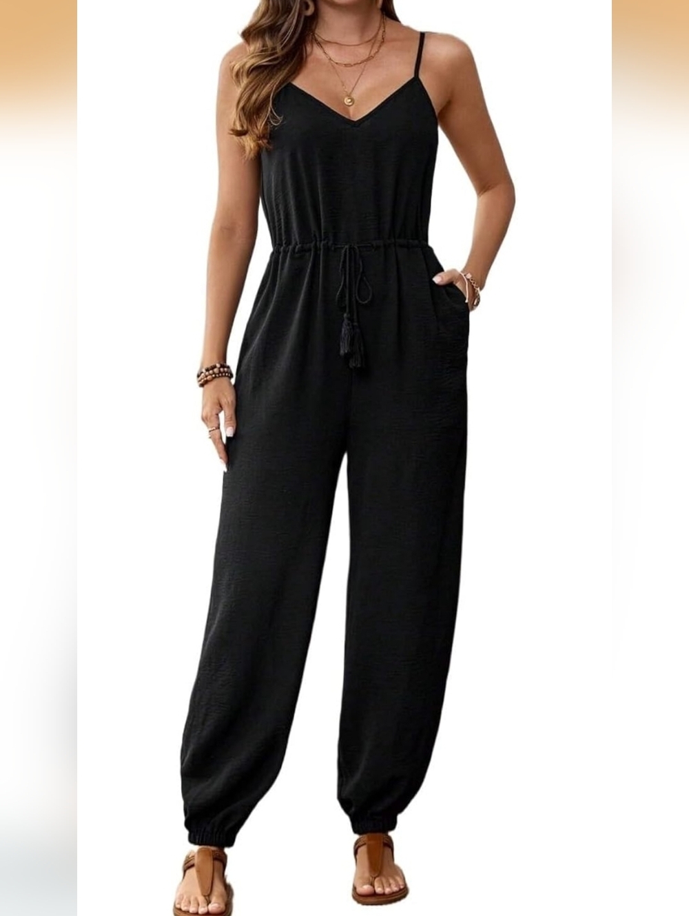Women’s Black Wide-Leg Jumpsuit